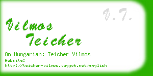 vilmos teicher business card